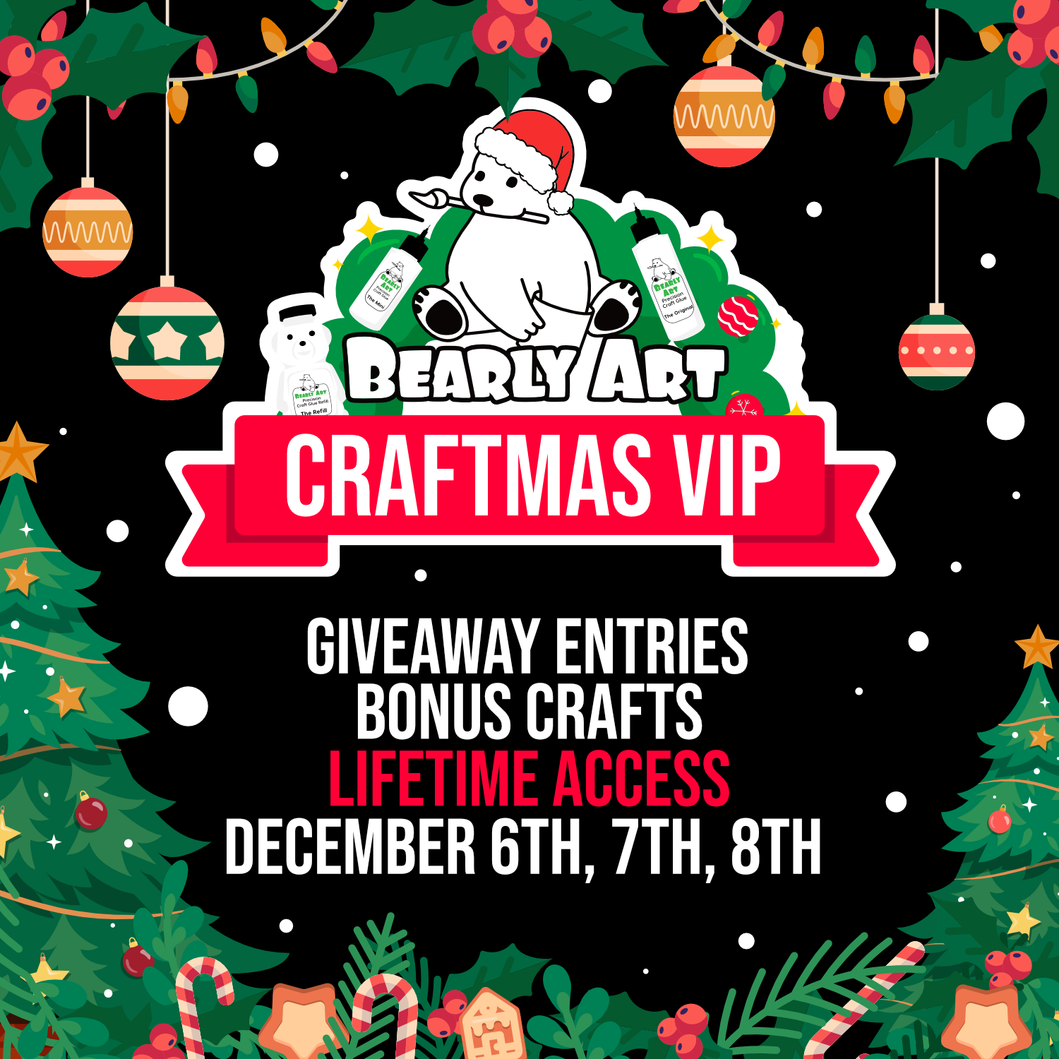 Craftmas with @Bearly Art ! Get your tickets for this 3-day eveng