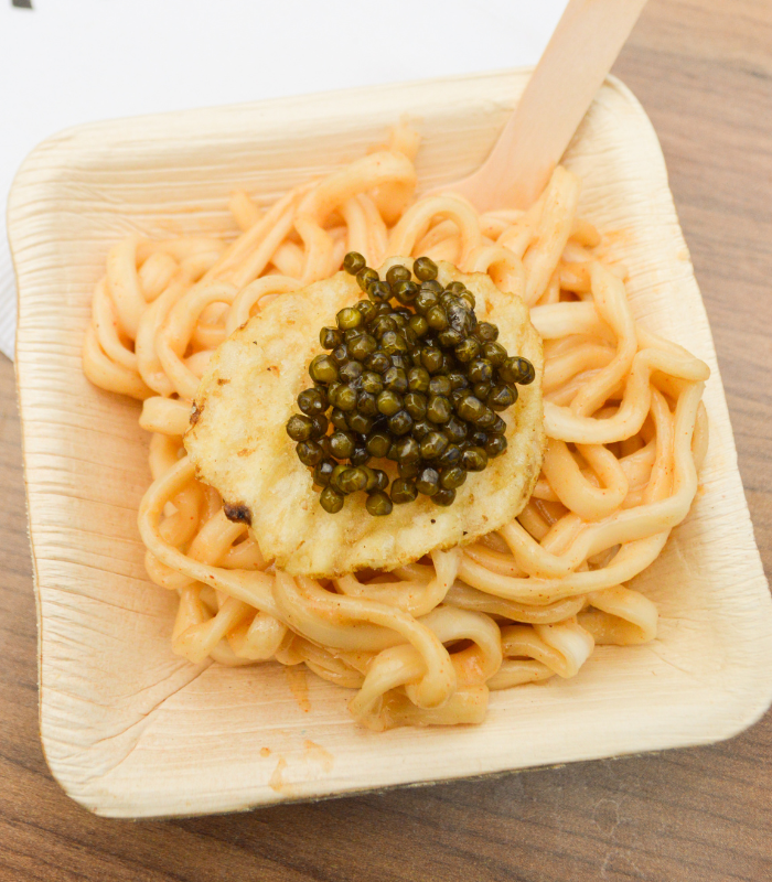 asha lemon cream caviar noodles